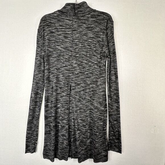 We The Free Stone Cold Split Back Long Sleeve Turtleneck Tunic Top Black Gray S - Picture 11 of 13